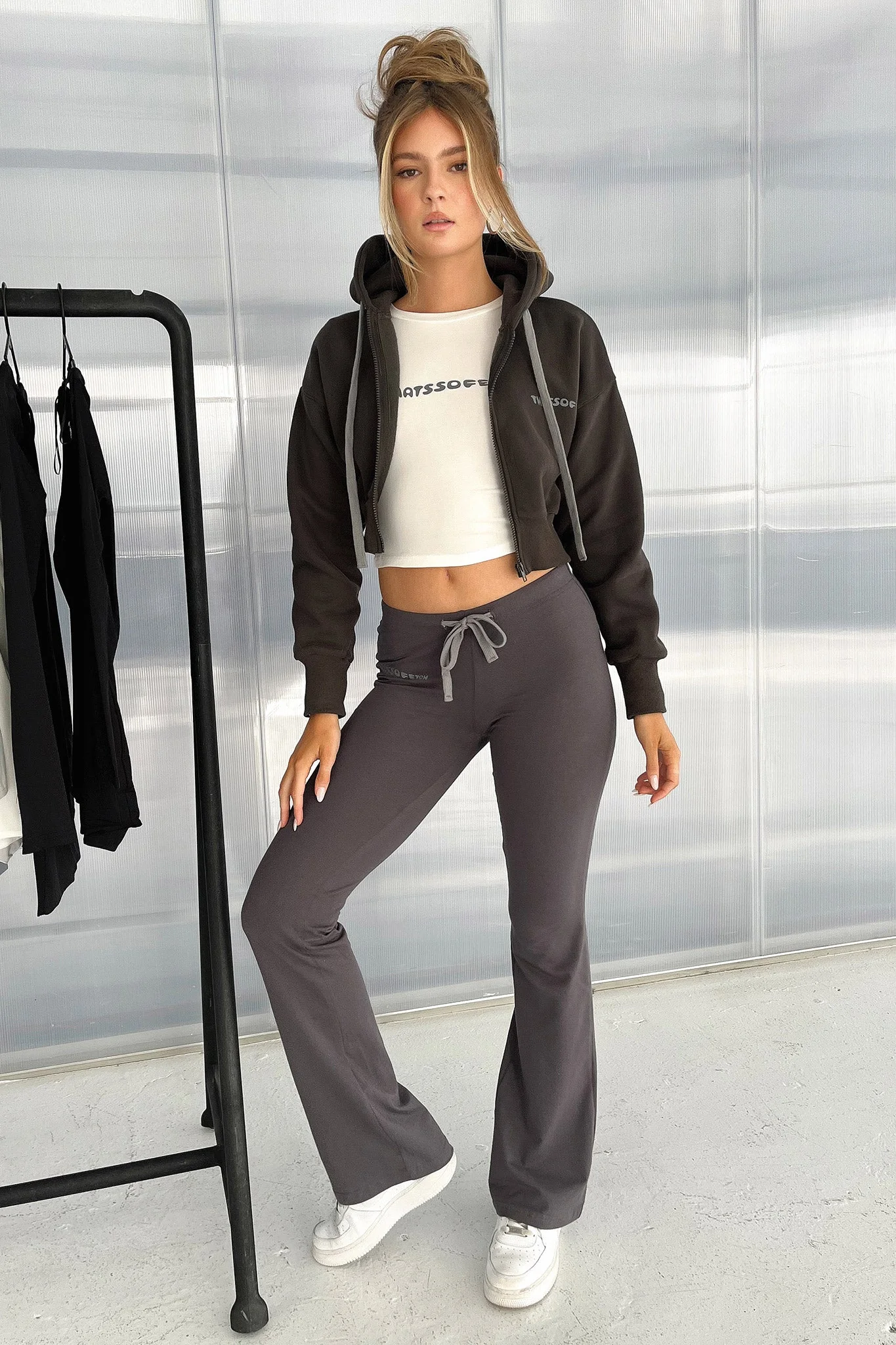 Bamba Cropped Jacket - Charcoal - Image 5