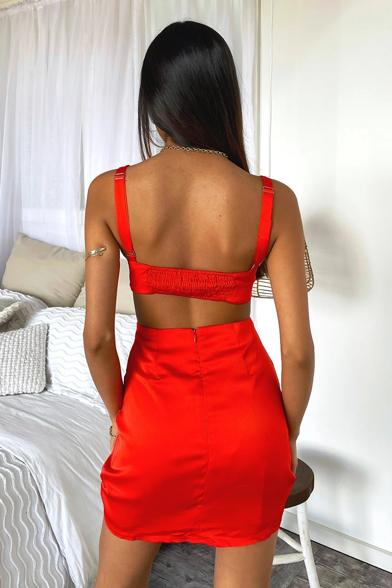 Devina Dress - Red - Image 6