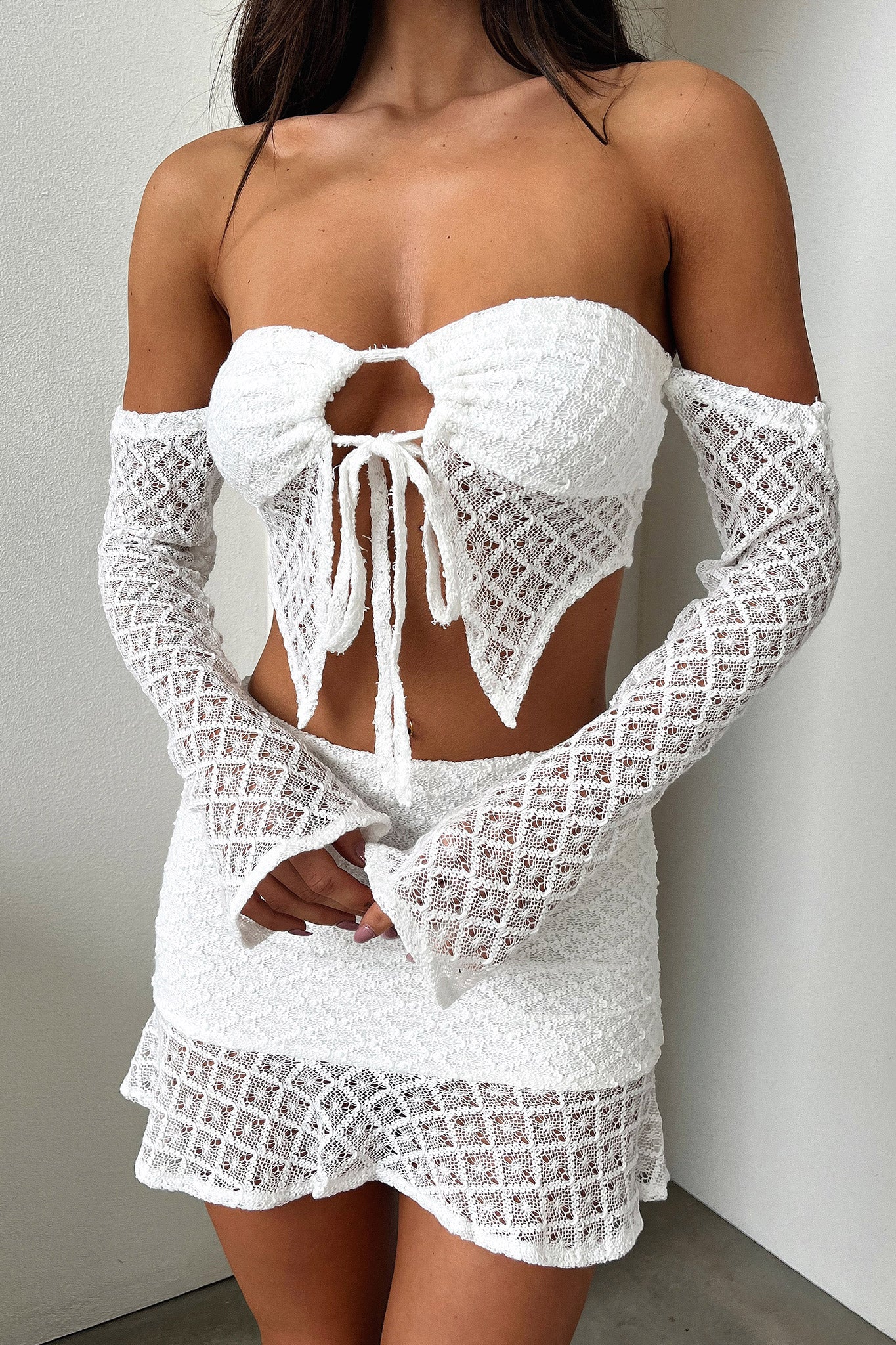Devoted Mini Skirt - White - Image 4