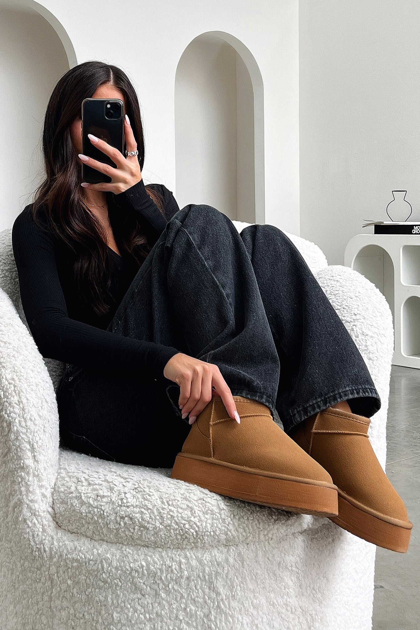 Eesha Platform Boots - Chestnut - Image 7
