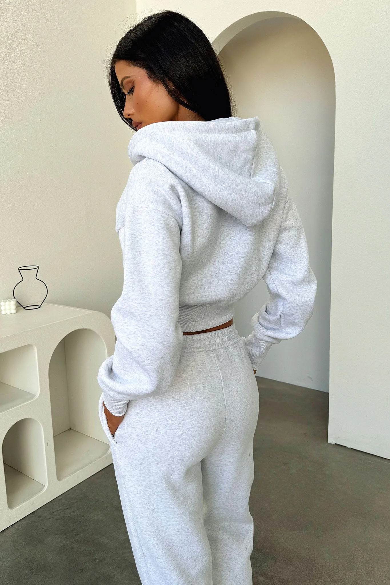 Kaztek Cropped Jacket - Grey - Image 4