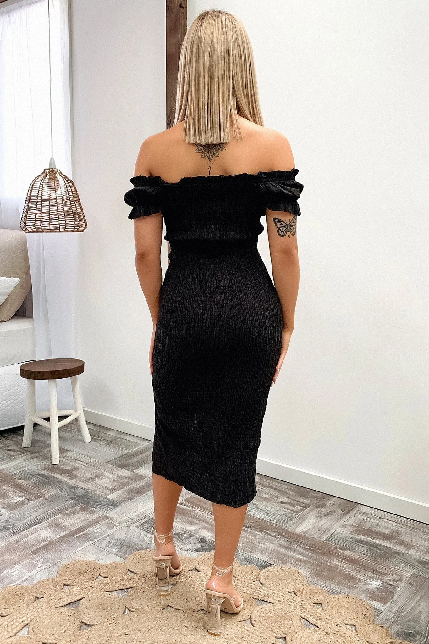 Maisie Midi Dress - Black - Image 8