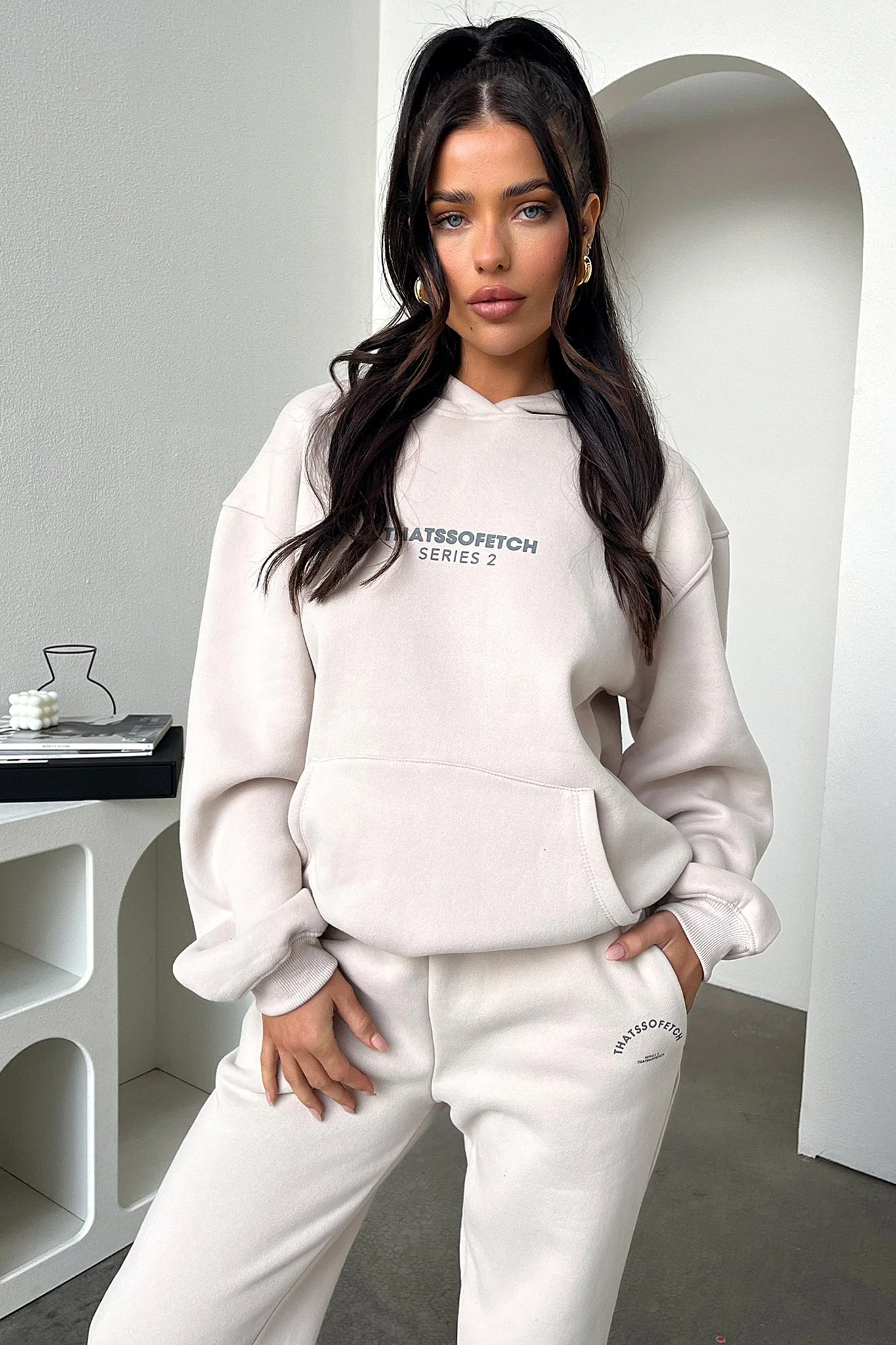 Series 2 Sweatpants - Beige / Charcoal - Image 3