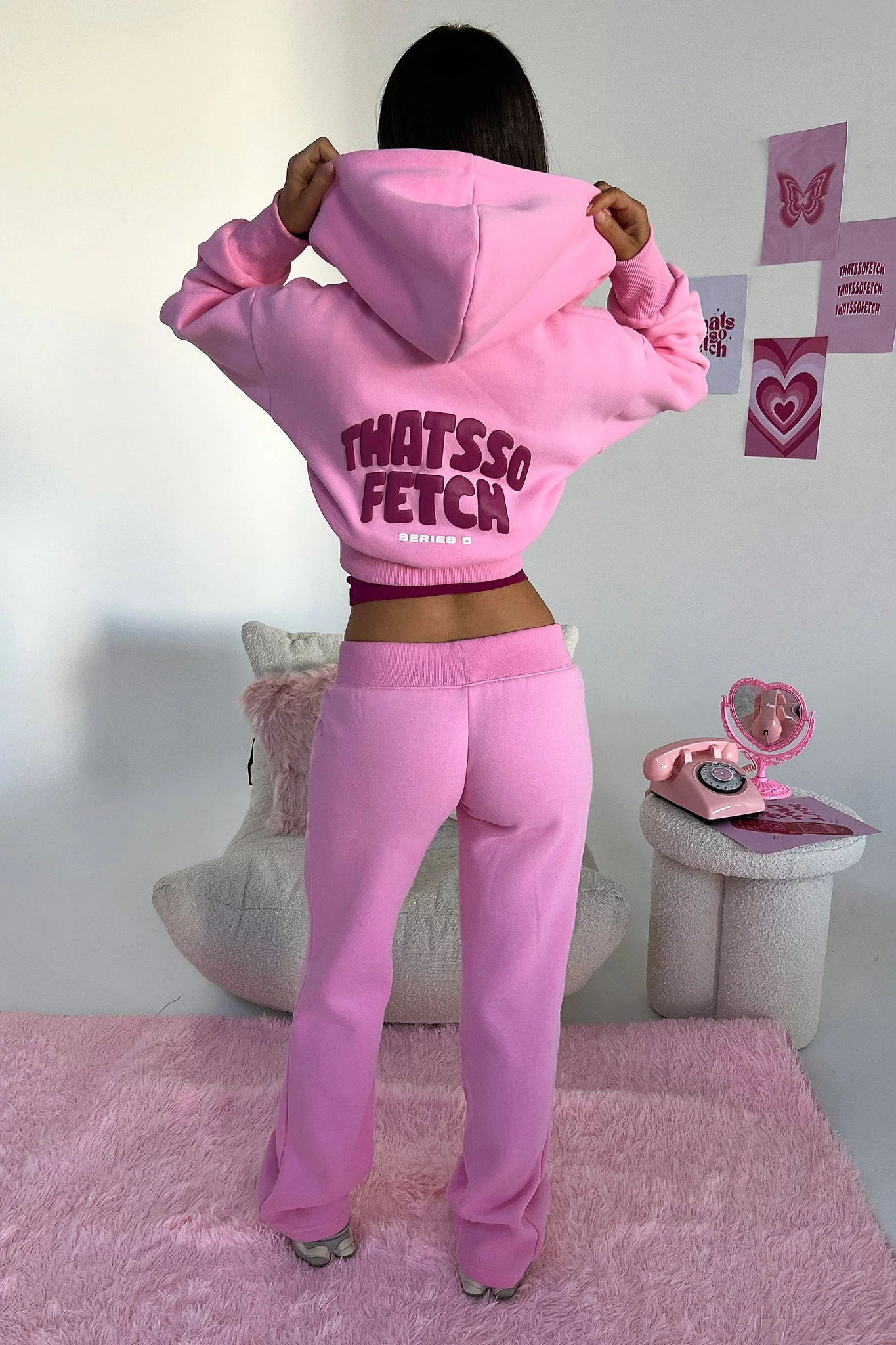 Series 5 Cropped Jacket - Pink/Burgundy - Image 8