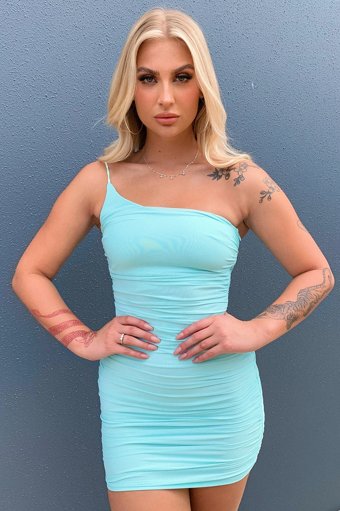 Shay Dress - Teal - Image 4