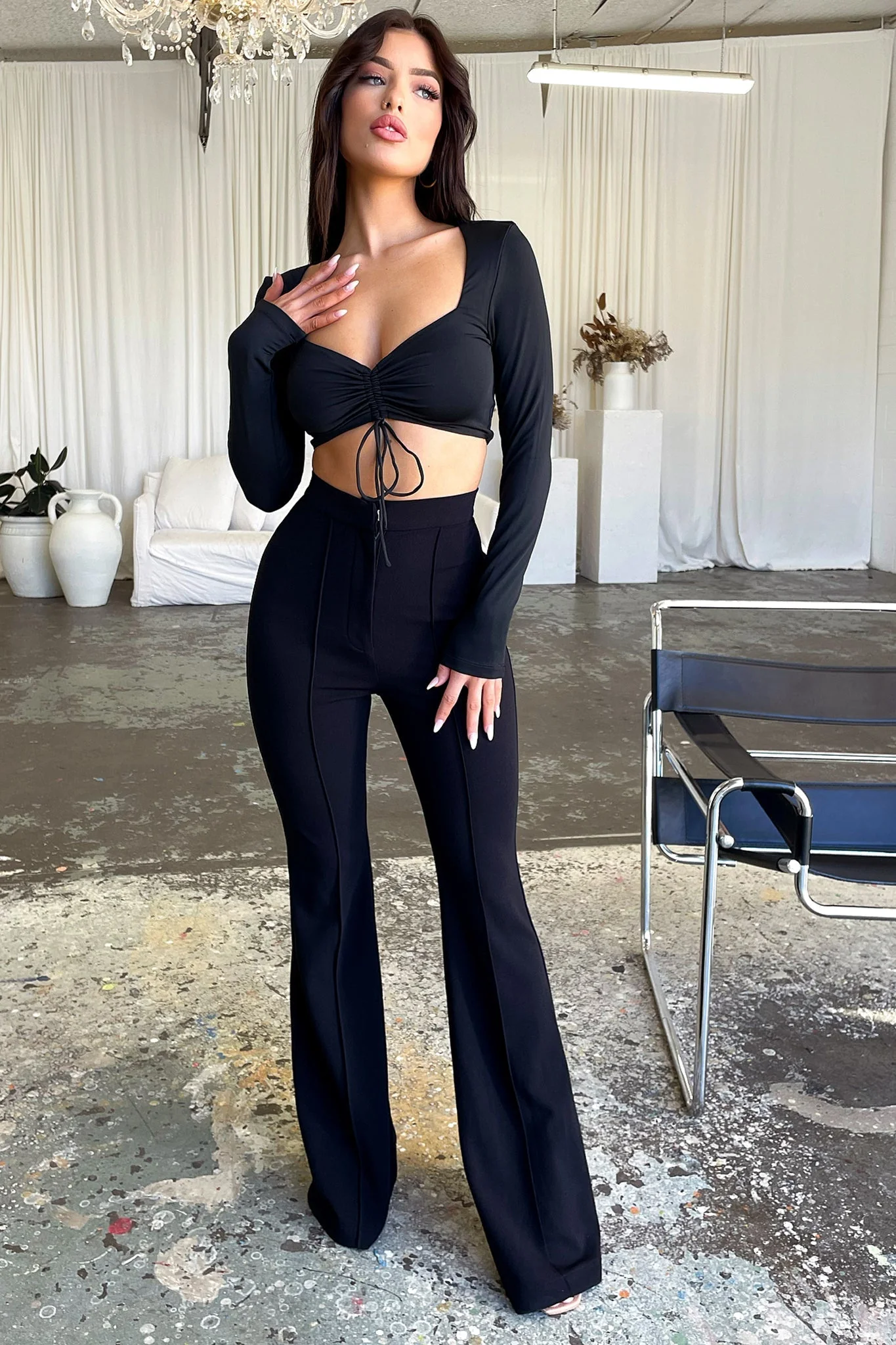 Token Flare Pants - Black - Image 2