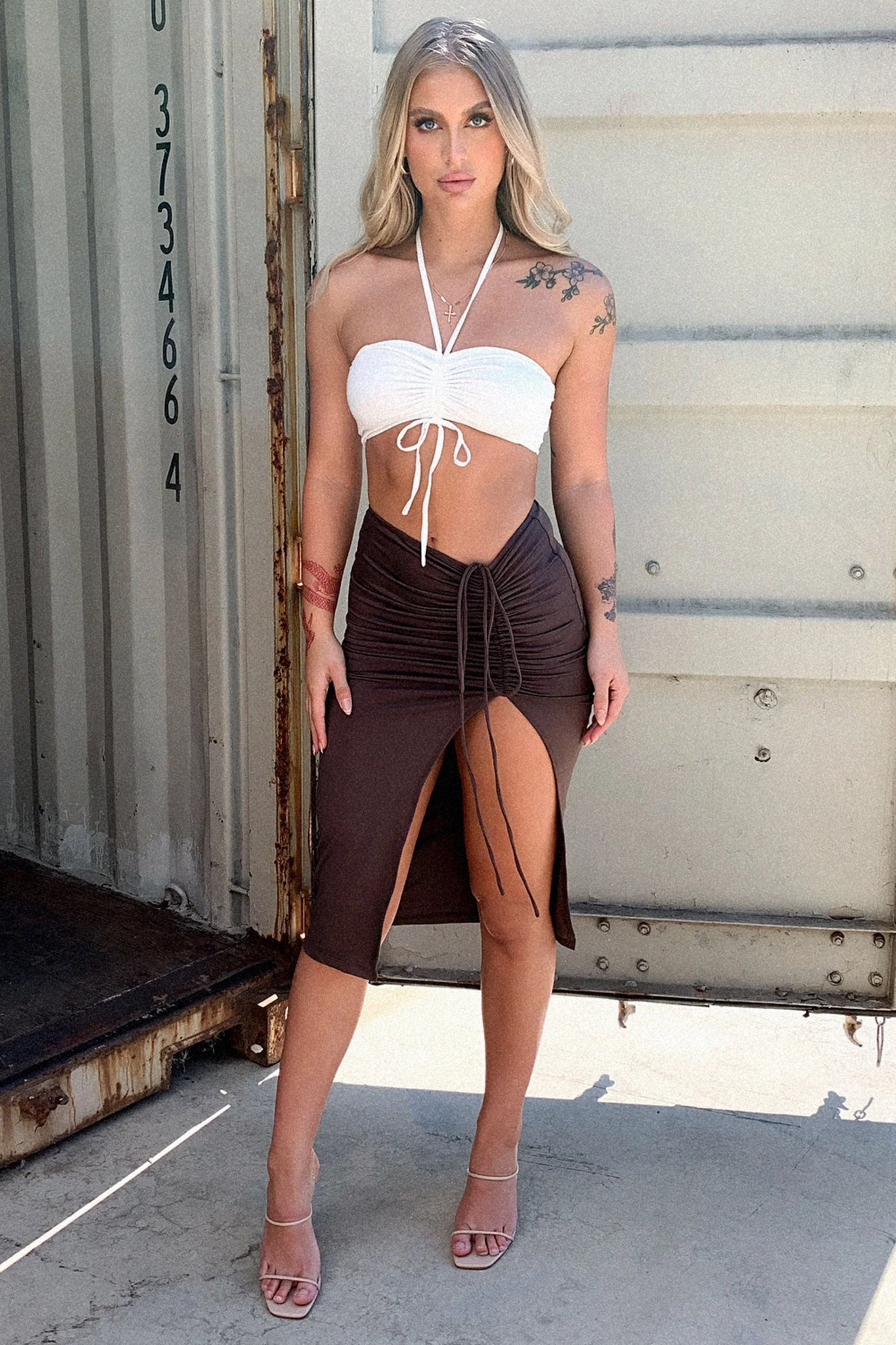 Vegas Skirt - Brown - Image 4
